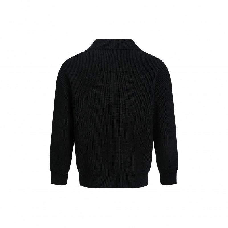 Damen Eleganter Strickpullover mit modernem Kragen und feinem Rippstrick EB