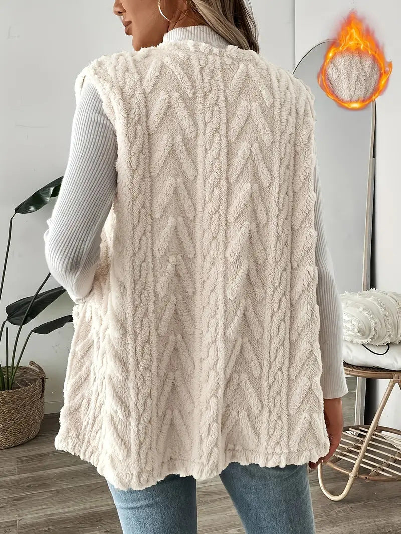 Damen Strickweste mit luxuriösem Obermaterial EB