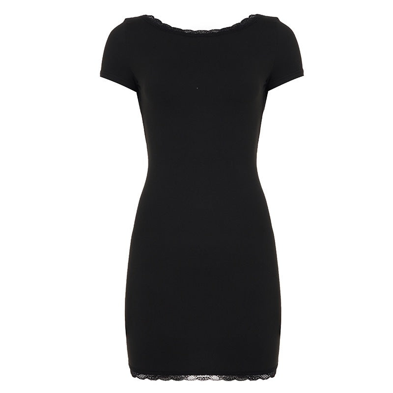 Damen Spitzenkleid mit elegantem Abschluss EB