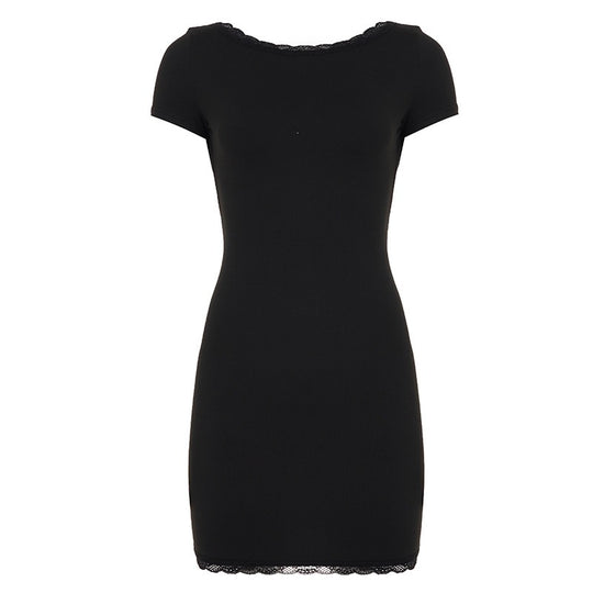 Damen Spitzenkleid mit elegantem Abschluss EB