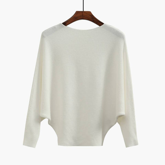 Damen Oversized Strickpullover mit raffiniertem Rippdesign und weitem Schnitt EB