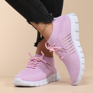 Damen atmungsaktive Freizeit-Sneakers mit flexiblem Obermaterial EB