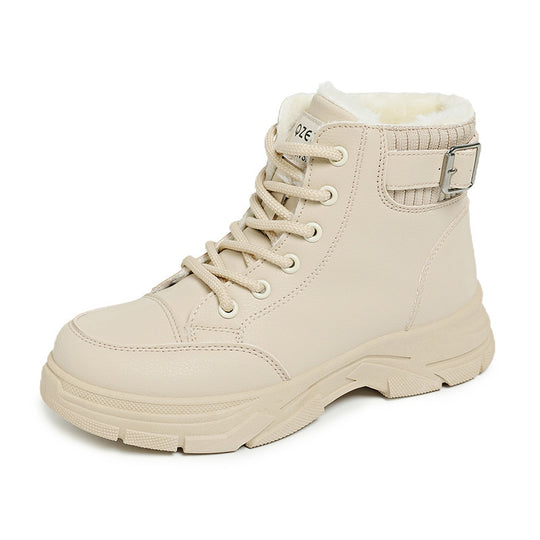 Damen Winterliche High-Top Sneaker mit weichem Fleece-Futter EB