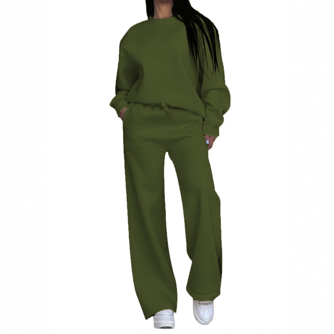 Damen nan lässiges Oversize Sweatshirt und weite Jogginghose Set EB