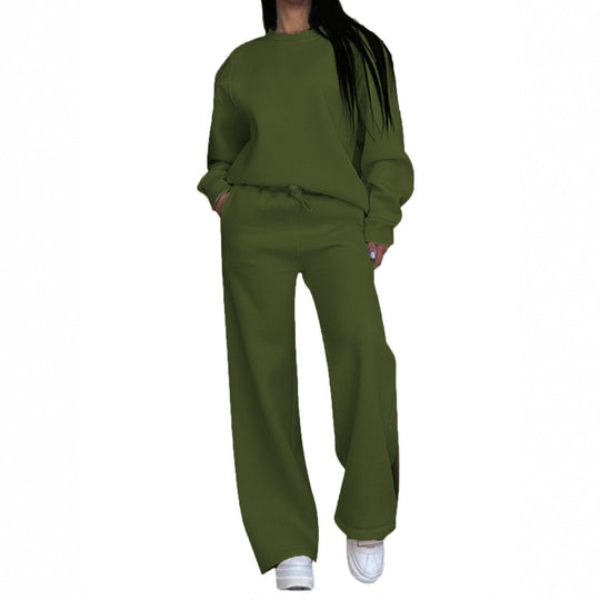 Damen nan lässiges Oversize Sweatshirt und weite Jogginghose Set EB