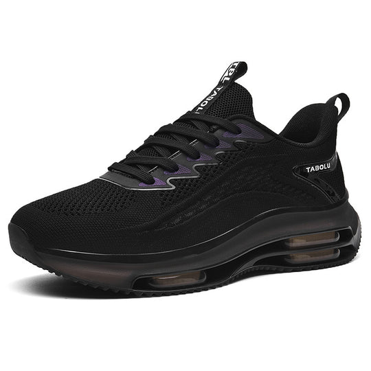 Unisex Air‑Cushion Performance‑Sneaker mit sichtbarer Luftkammer, atmungsaktivem Strickoberteil und gepolstertem Fersenkragen EB