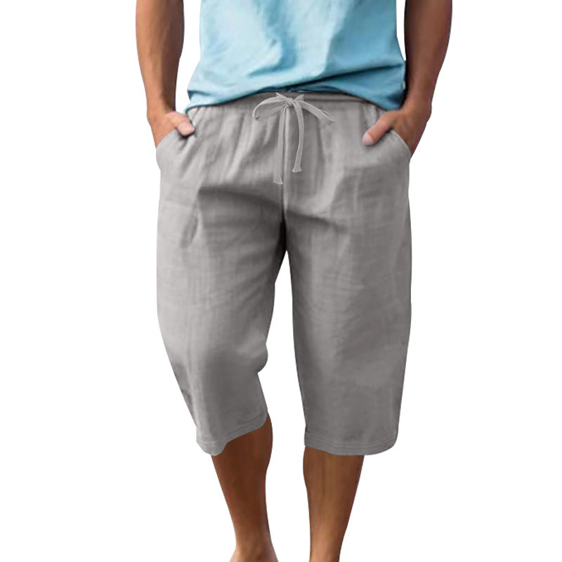 Herren leichte Freizeithose mit elastischem Bund und praktischen Taschen EB