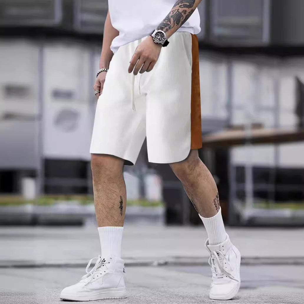 Herren stylische Freizeithose mit atmungsaktiver Struktur und seitlichen Kontraststreifen EB