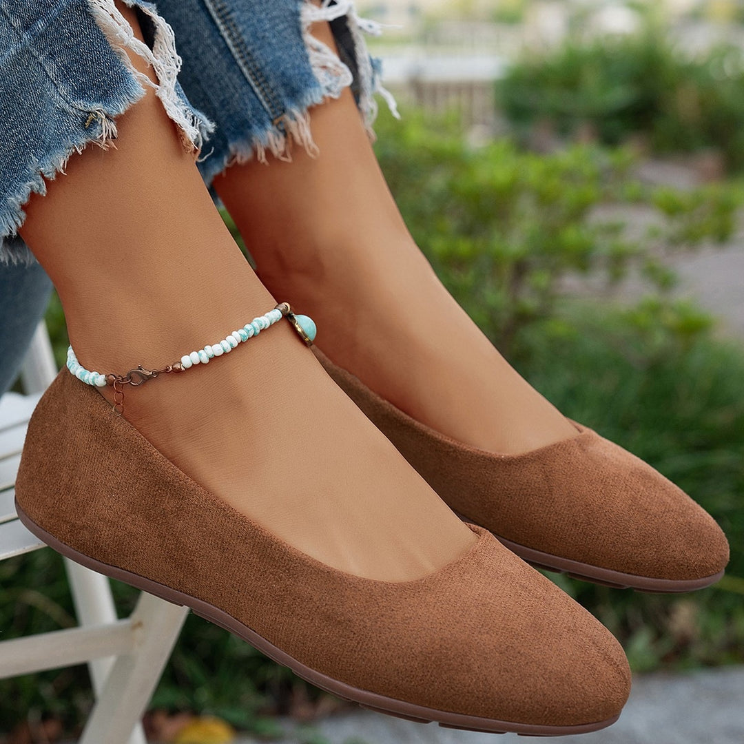 Damen Ballerinas aus weichem Wildleder EB