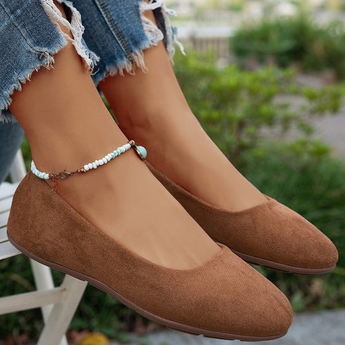 Damen Ballerinas aus weichem Wildleder EB