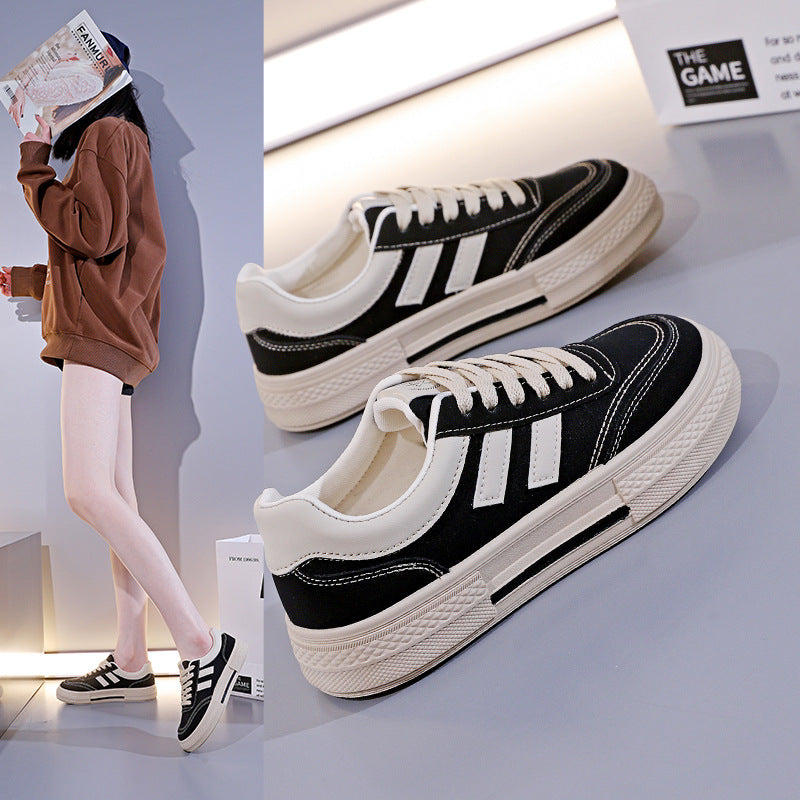 Damen Sportliche Sneakers mit kontrastierendem Design und bequemer Laufsohle EB