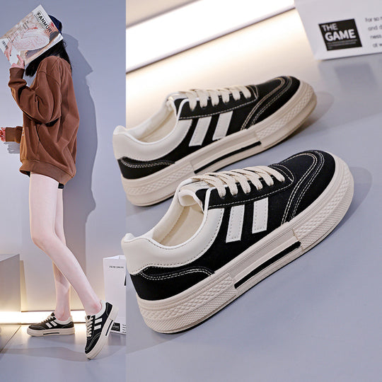 Damen Sportliche Sneakers mit kontrastierendem Design und bequemer Laufsohle EB