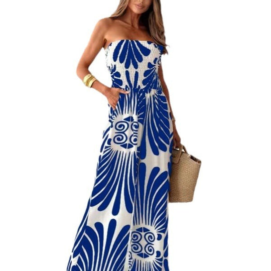 Damen Sommer Jumpsuit mit floralem Design EB