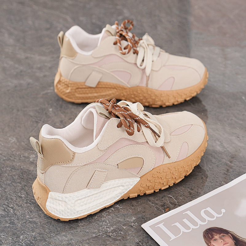 Damen Sportliche Sneakers mit robustem Sohlenprofil und atmungsaktiver Obermaterialstruktur EB