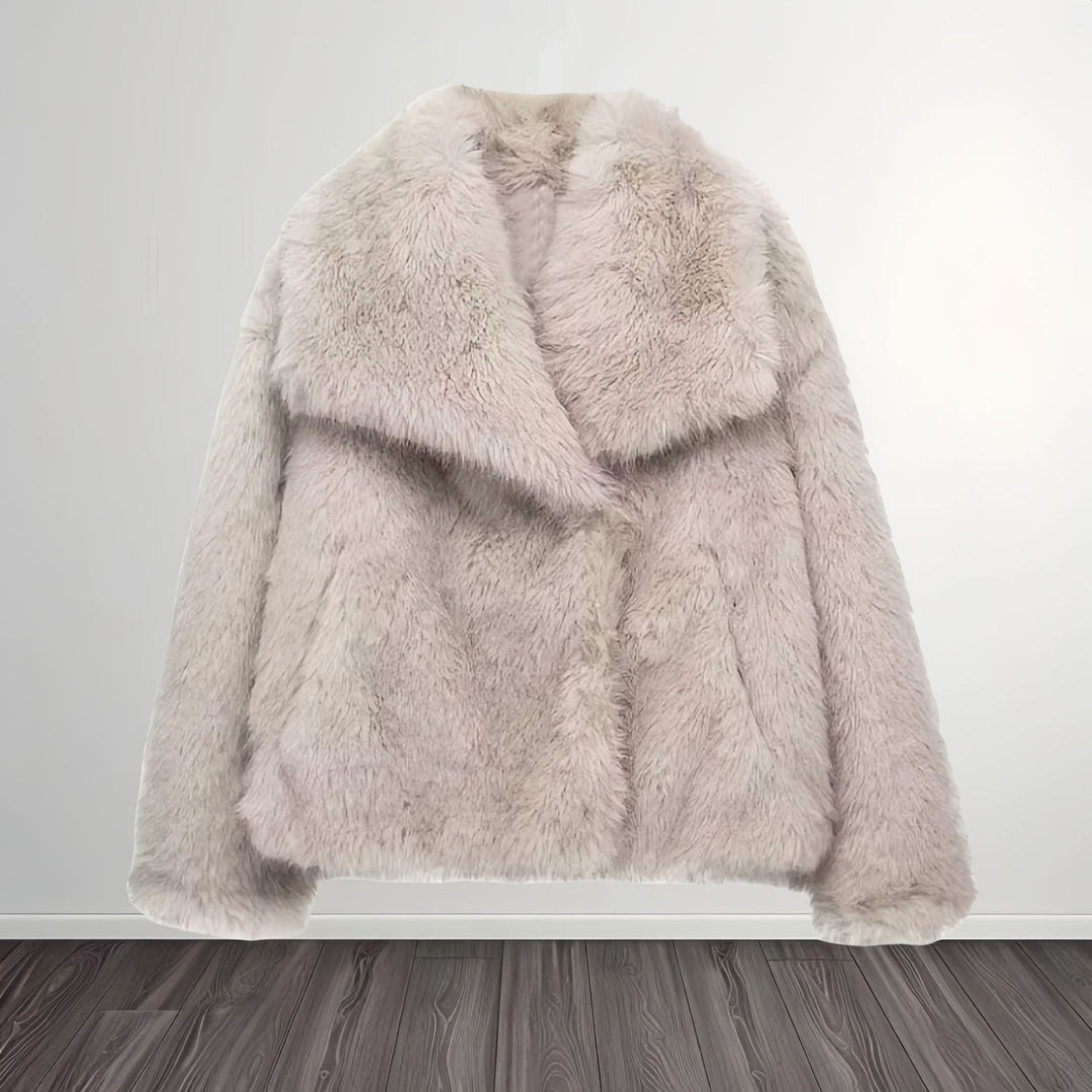 Damen Modische Kunstpelzjacke EB