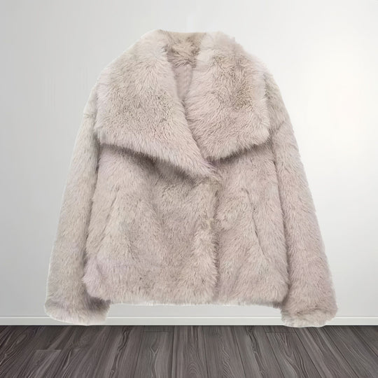 Damen Modische Kunstpelzjacke EB