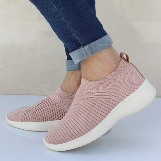 Damen atmungsaktive Sneaker mit elastischem Obermaterial und rutschfester Sohle EB