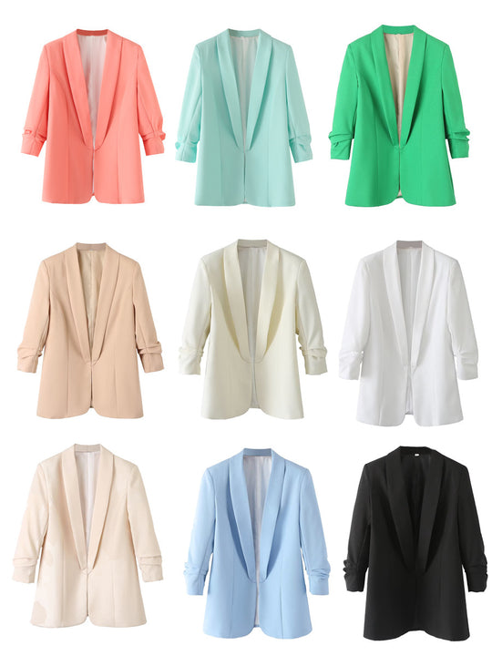 Damen Oversize Blazer ohne Verschluss EB