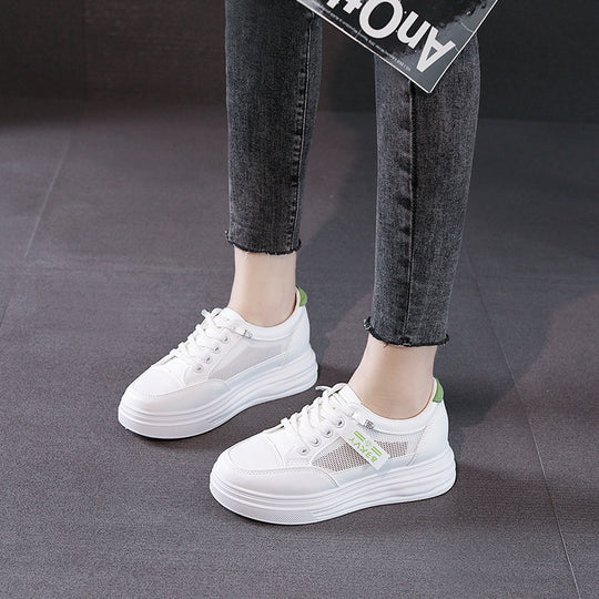 Damen sportliche Sneaker aus atmungsaktivem Material mit bequemer Dämpfung EB