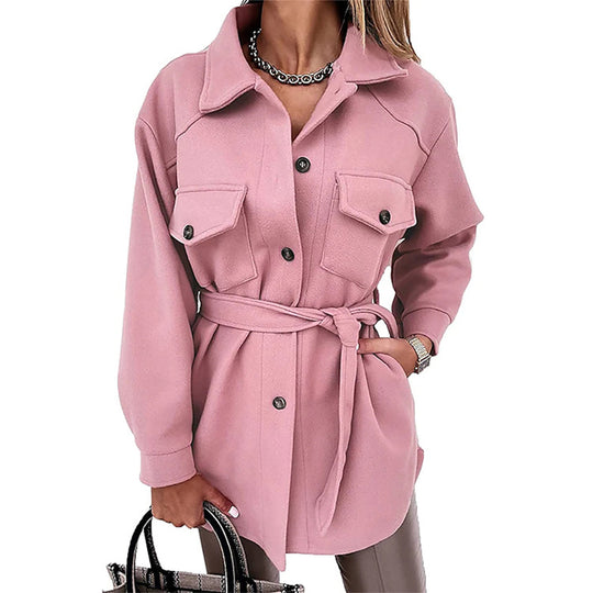 Damen Overshirt-Jacke mit praktischen Taschen und modernem Schnitt EB