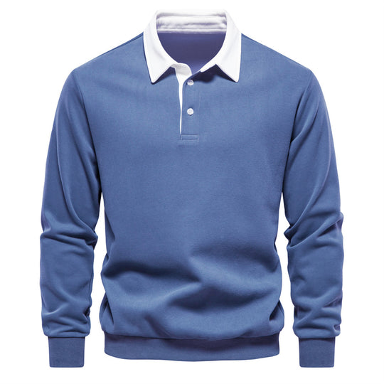 Herren Poloshirt mit kontrastierendem Kragen EB