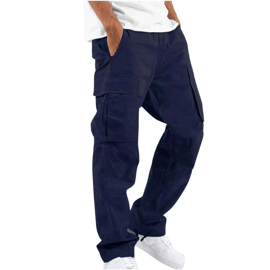 Herren nan lässige Baumwoll Cargo-Hose mit Multi-Taschen und verstellbarem Saum EB