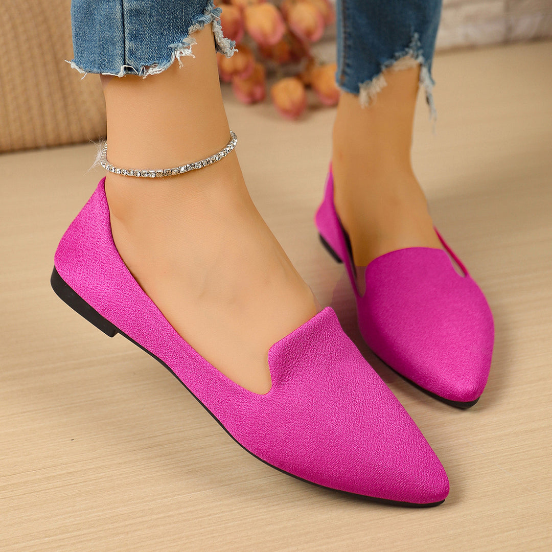 Damen spitz zulaufende Ballerinas mit elegantem Design EB