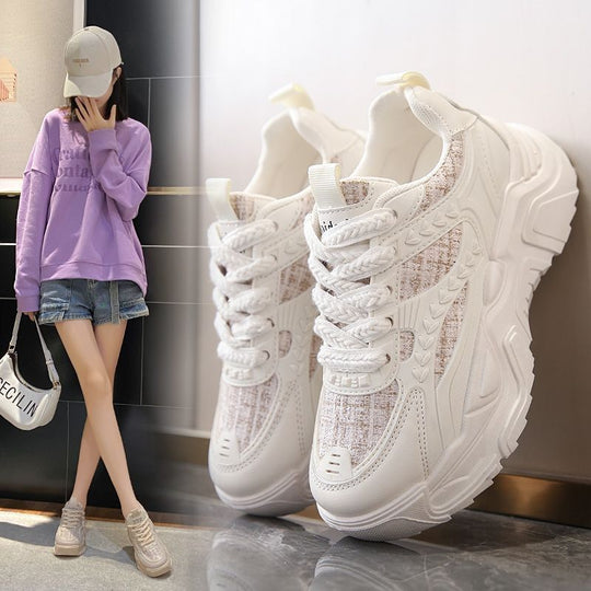 Damen Sportliche High-Top Sneakers mit atmungsaktiver Oberflächenstruktur EB