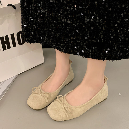Damen Ballerinas mit feinem Schleifen-Detail aus柔igem Material EB
