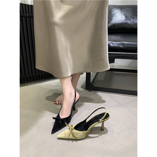 Damen Slingback Pumps mit zierlichem Schleifendetail EB