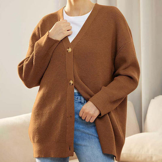 EB | Klassische Strick-Strickjacke für Alltag