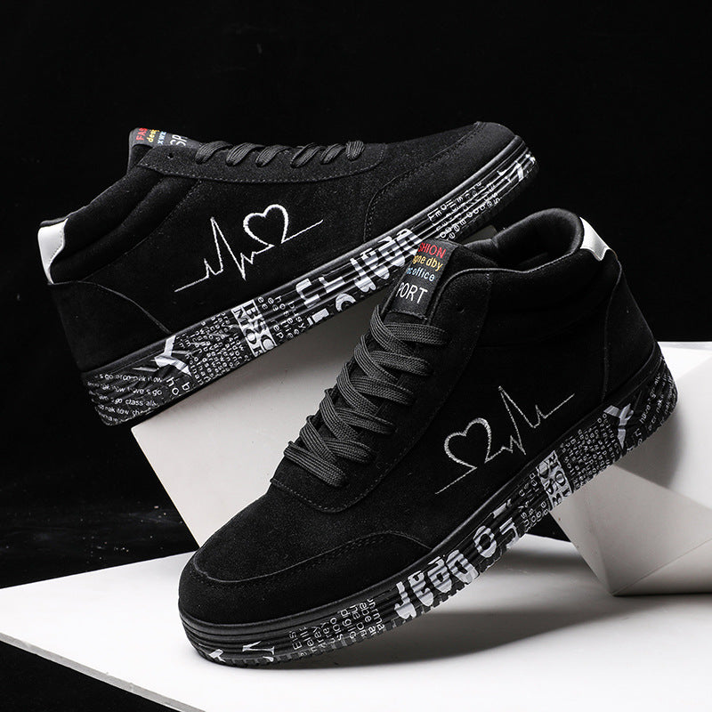 Damen Sportive High-Top Sneakers mit individuell bedruckter Laufsohle EB