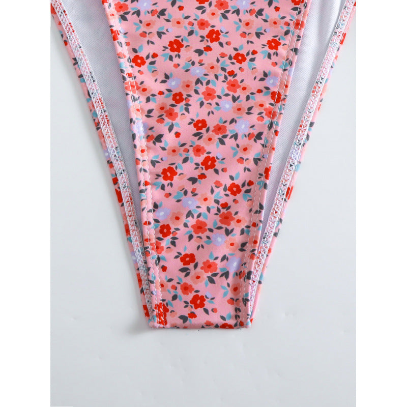 Damen Blumiger Triangel-Bikini EB