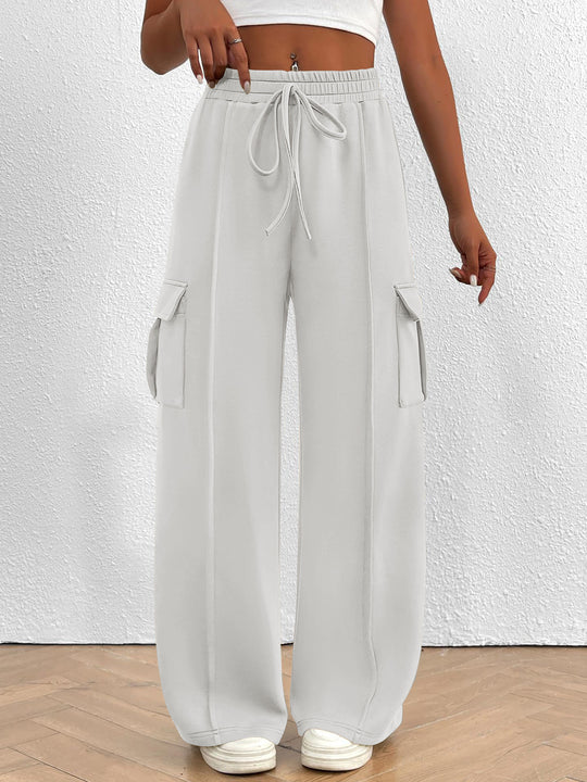 Damen Cargo-Hose mit weitem Schnitt und elastischem Bund EB
