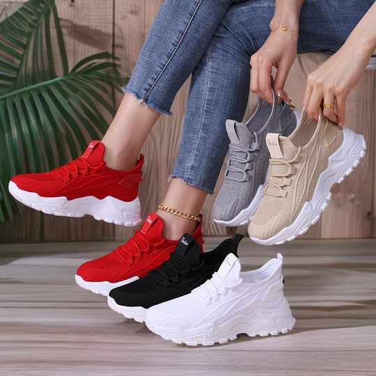 Damen Sportliche Mesh-Laufschuhe mit flexibler Sohle EB