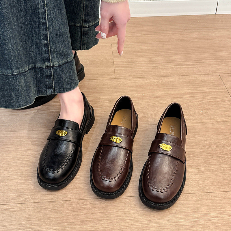 Damen Mokassins mit eleganter Schnalle und kunsthandwerklichem Design EB