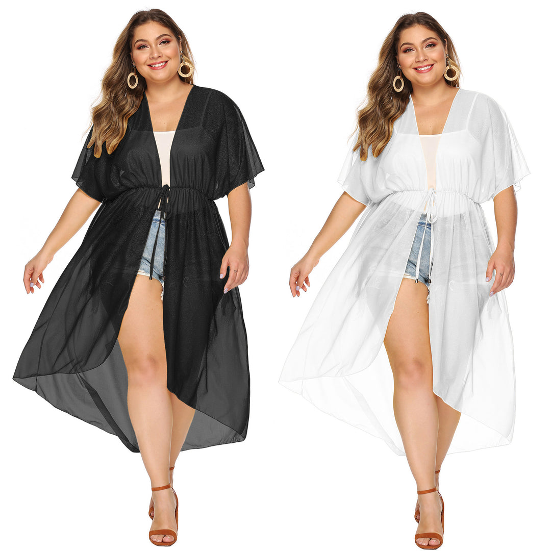 Damen eleganter transparenter Strandkimono EB