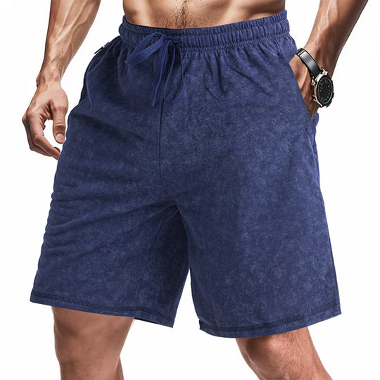 Herren bequeme Freizeit-Shorts aus sanftem Stoff mit verstellbarem Kordelzug EB
