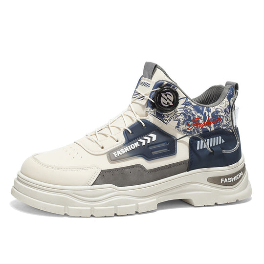 Herren Modische High-Top Sneakers mit Motorrad-Design und innovativer Verschlusstechnologie EB