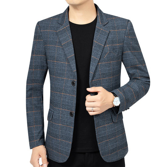 Herren Kariertes Slim-Fit Sakko EB