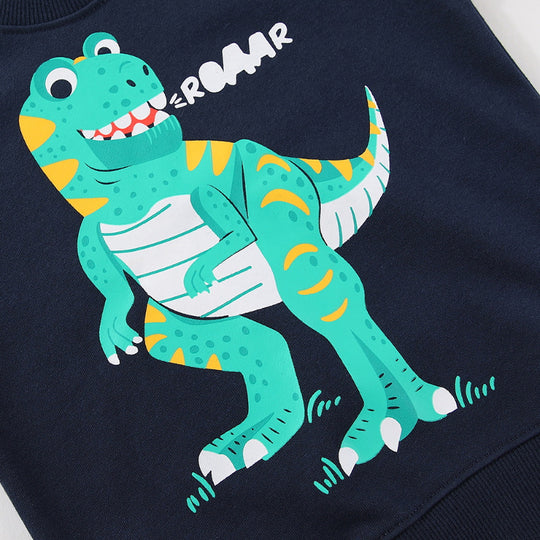 Jungen Sweatshirt mit lustigem Dinosaurier-Motiv EB