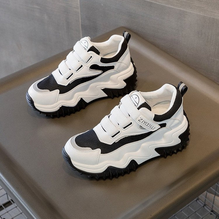 Damen Chunky Sneakers mit extra rutschfester Sohle und atmungsaktiver Mesh-Oberfläche EB
