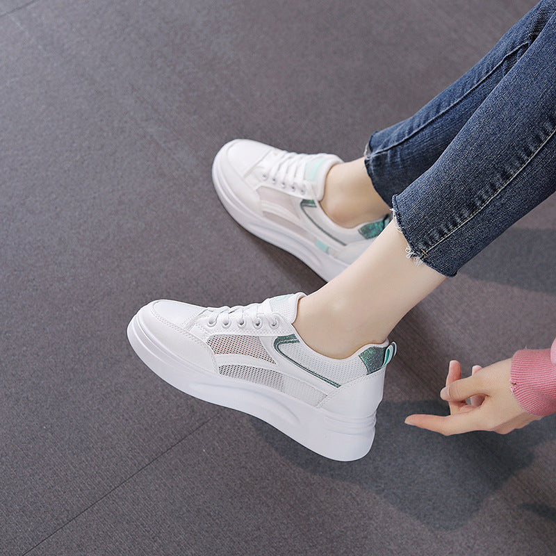 Damen sportliche Sneakers mit atmungsaktiver Mesh-Oberfläche und modischem Design EB