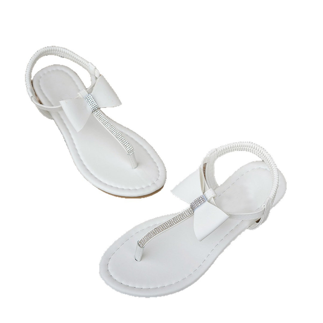 Damen Elegante Perlensandalen mit Spitzenverzierung EB