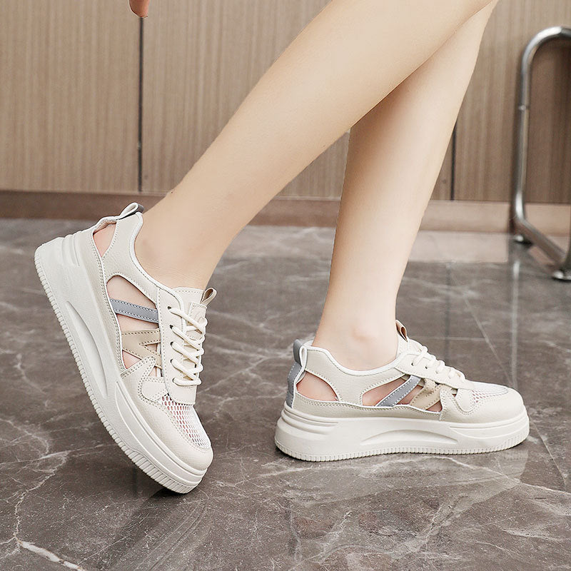 Damen modische Sneaker mit atmungsaktiver Mesh-Oberfläche und dämpfendem Sohlenprofil EB