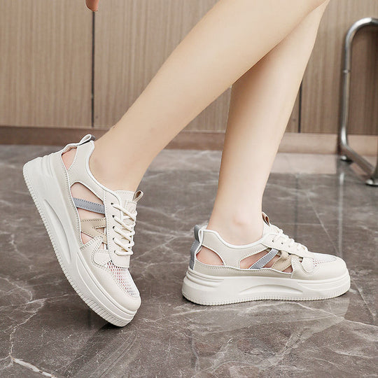 Damen modische Sneaker mit atmungsaktiver Mesh-Oberfläche und dämpfendem Sohlenprofil EB