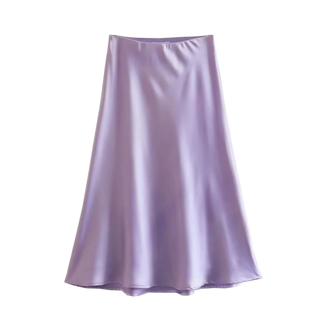 Damen Maxi-Rock aus fließendem Stoff mit elegantem Fall EB