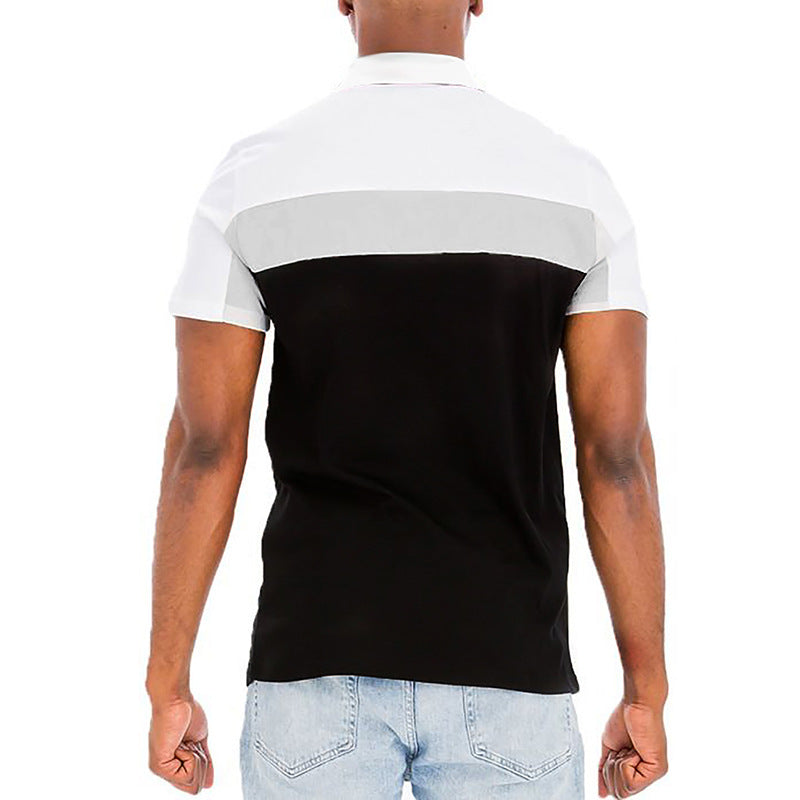 Herren Polo-Shirt mit modernen Farbblockelementen EB