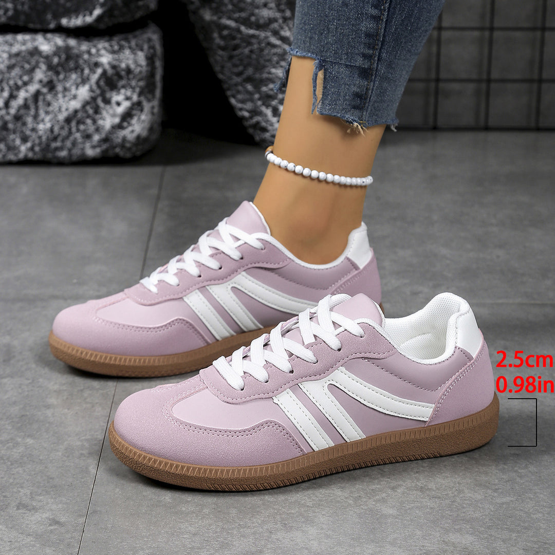 Damen Retro-Sneaker mit Gumsohle und gepolsterter Innensohle EB