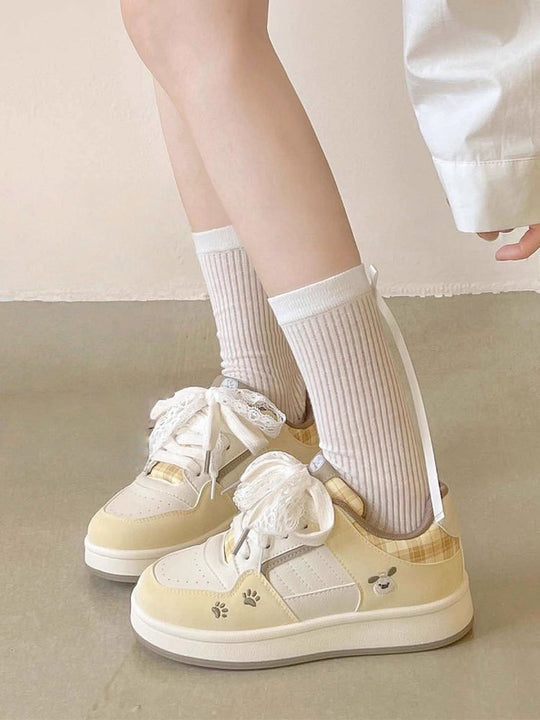 Damen Sportliche Sneaker mit verspieltem Tierdesign EB